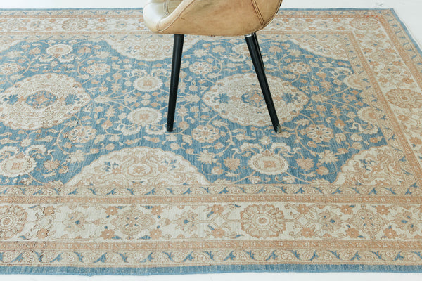 Vintage Style Amritsar Design Rug - full length showing color variation