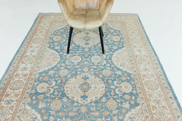 Vintage Style Amritsar Design Rug - overhead flat lay view