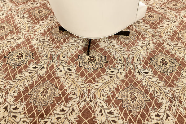 Natural Dye Transitional Rug Design Bliss - close-up of weave texture and pile