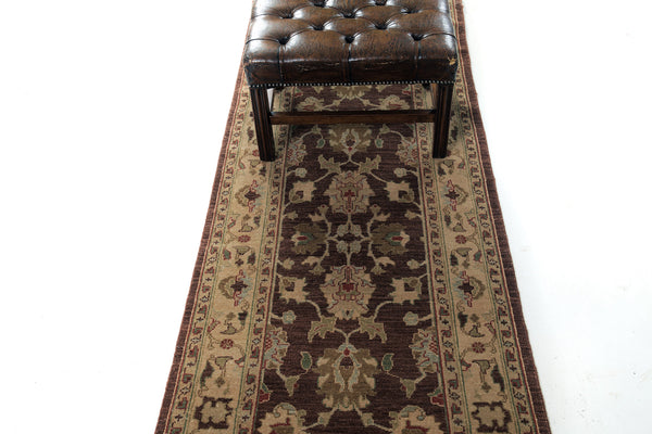 Natural Dye Sultanabad Design Runner Divine - narrow runner - overhead flat lay view (2)