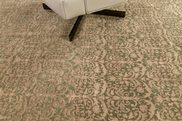 Natural Dye Transitional Rug Design Bliss Collection - close-up of weave texture and pile