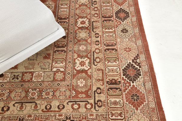 Vintage Style Gashgai Revival Rug - artisan revival weave - close-up of weave texture and pile