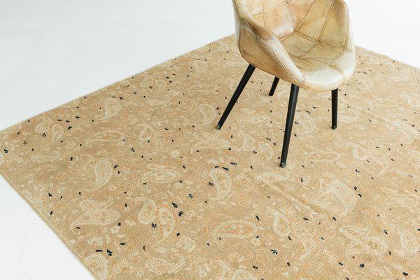 Natural Dye Transitional Design Rug Bliss Collection - close-up of weave texture and pile