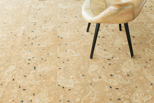 Natural Dye Transitional Design Rug Bliss Collection - overhead flat lay view