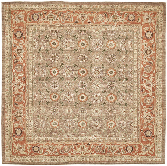 Natural Dye Varamin Revival Square Rug