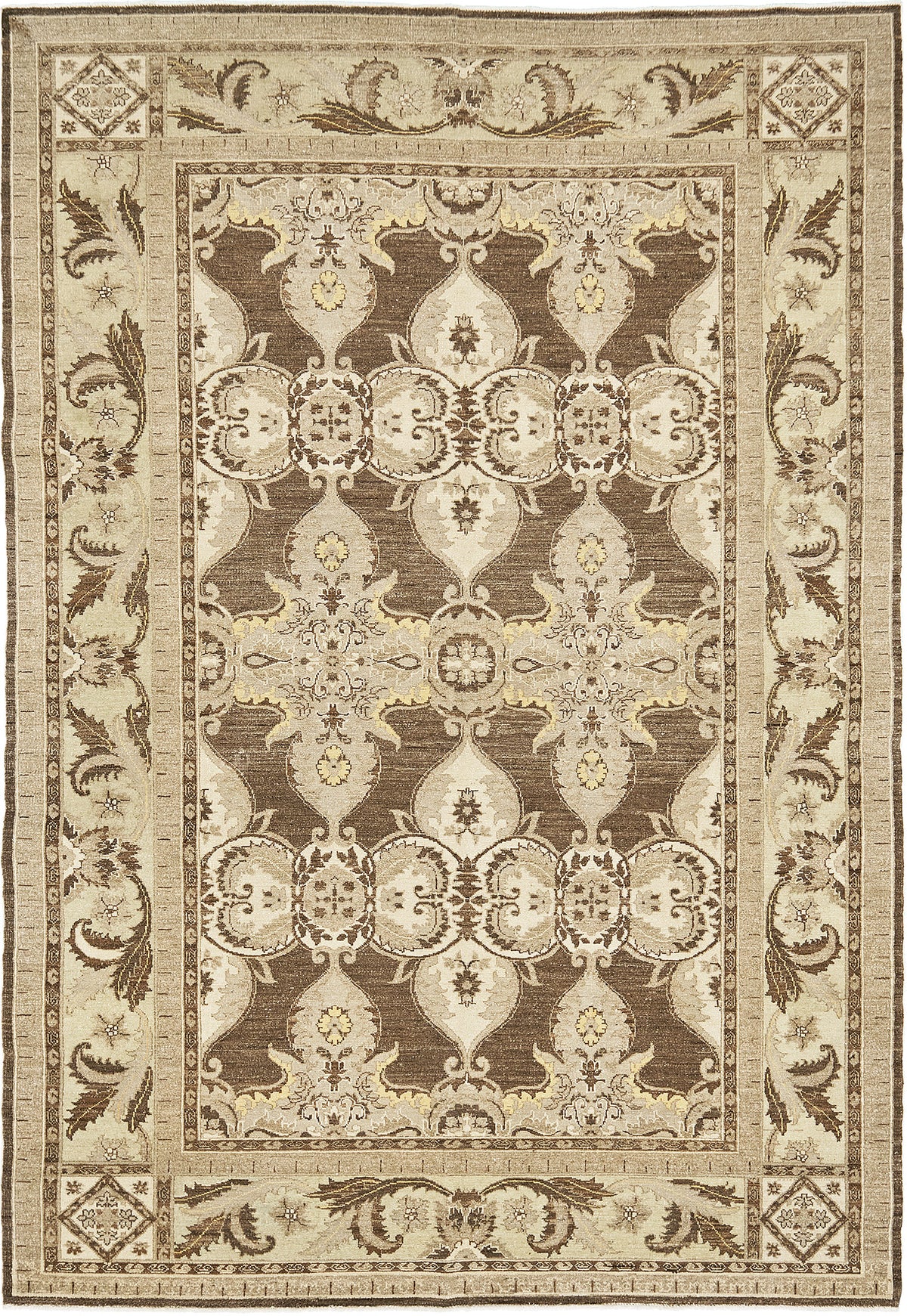 Vintage Style Arts and Crafts Design Rug - one-of-a-kind handmade area rug [#6]