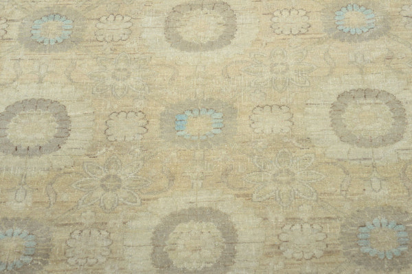 Vintage Style Tabriz Haji Jalili Revival Rug - artisan revival weave - overhead flat lay view