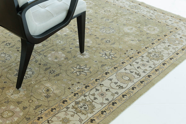 Natural Dye Classic Tabriz Design Rug Fable Collection - overhead flat lay view