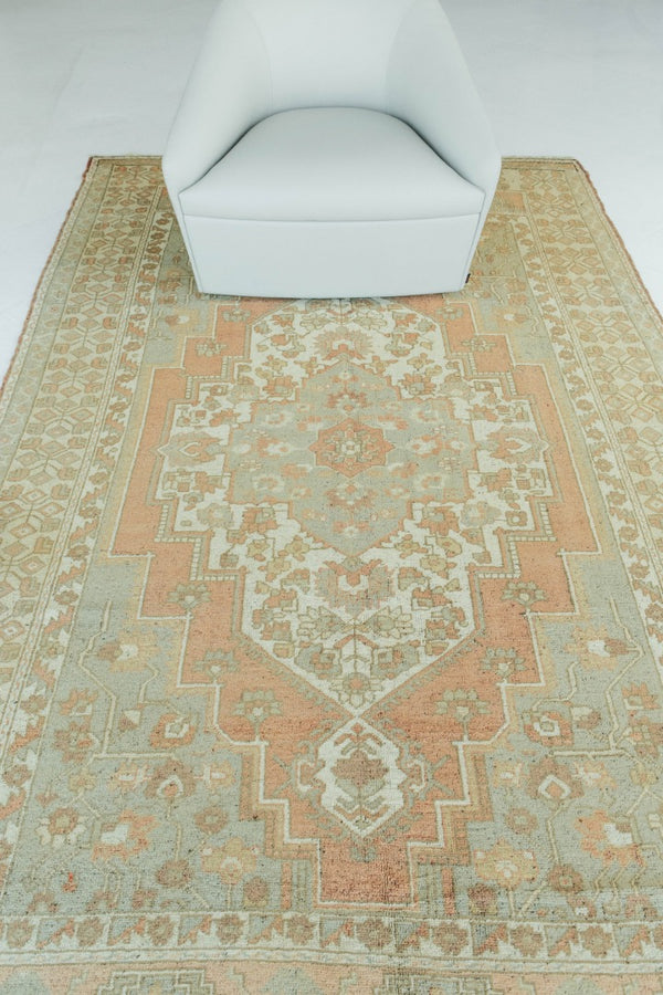 Vintage Turkish Anatolian Runner - hand-knotted in Turkey - overhead flat lay view [#30]