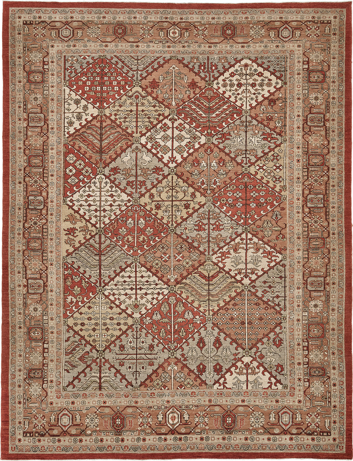 Natural Dye Bakhtiari Garden Revival Rug - artisan revival weave - one-of-a-kind handmade area rug