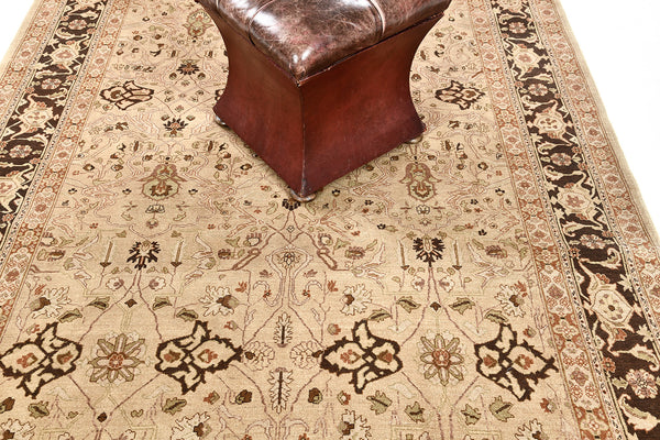Natural Dye Antique Bidjar Revival Runner - artisan revival weave - overhead flat lay view