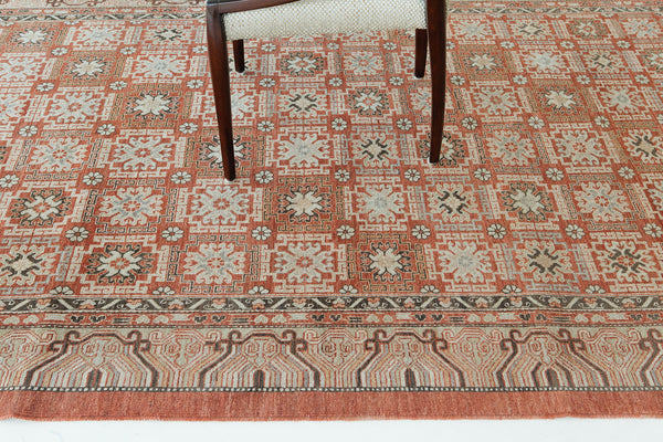 Natural Dye khotan Style Rug Bliss Collection - East Turkestan Khotan - detailed border and fringe (2)