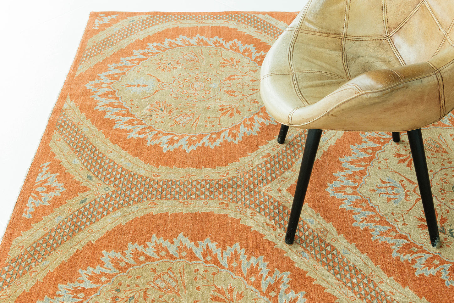 Natural Dye Transitional Style Arts and Crafts Rug
