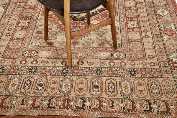 Natural Dye Gashgai Style Rug Bliss Collection - overhead flat lay view [#2]