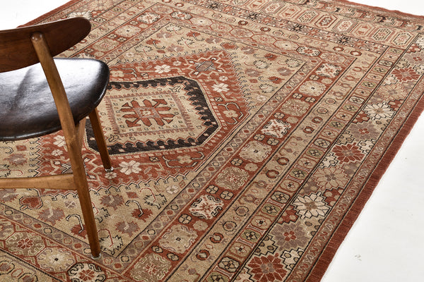 Natural Dye Gashgai Style Rug Bliss Collection - detailed border and fringe [#2]