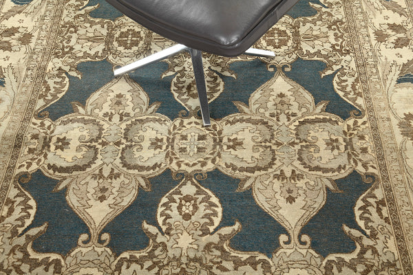 Vintage Style Arts and Crafts Revival - artisan revival weave - detailed border and fringe