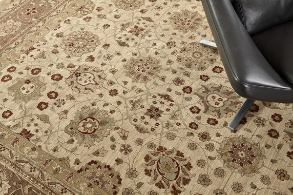 Tabriz Hadji Jalili Style Rug Fable - overhead flat lay view
