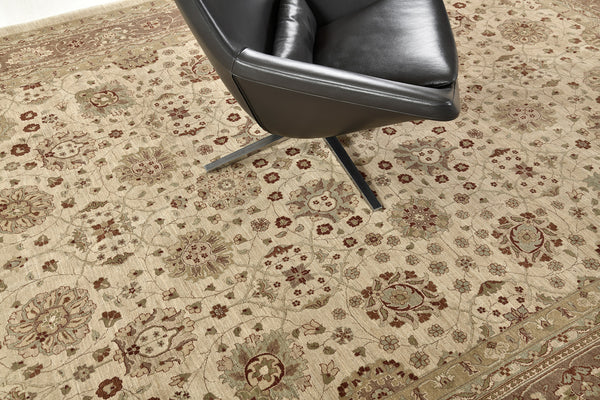 Tabriz Hadji Jalili Style Rug Fable - styled in room setting