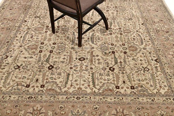 Natural Dye Tabriz Design Rug Fable - close-up of weave texture and pile