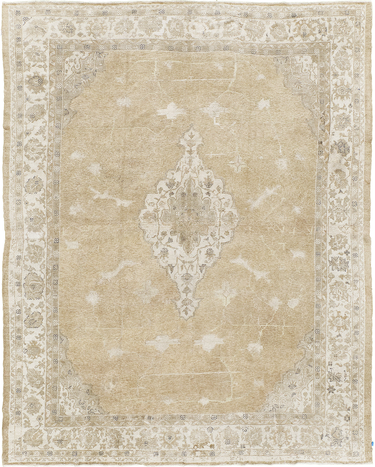 Vintage Turkish Oushak Rug - hand-knotted in Turkey - one-of-a-kind handmade area rug [#2]