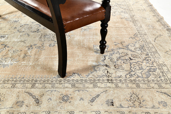 Vintage Turkish Anatolian Rug - hand-knotted in Turkey - styled in room setting [#106]