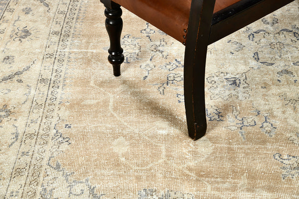 Vintage Turkish Anatolian Rug - hand-knotted in Turkey - full length showing color variation [#106]