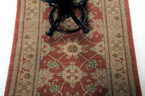 Natural Dye Varamin Design Runner Divine - narrow runner - overhead flat lay view [#1]