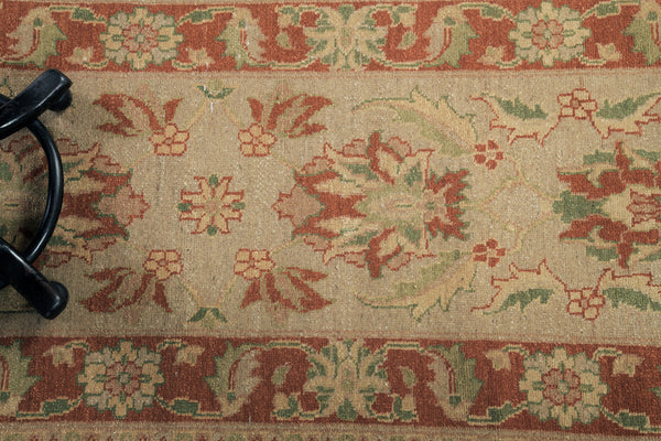Natural Dye Sultanabad Design Runner Divine - narrow runner - overhead flat lay view [#3]