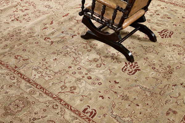 Tabriz Hadji Jalili Style Revival Bliss - artisan revival weave - overhead flat lay view
