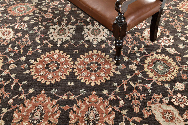 Natural Dye Transitional Rug - close-up of weave texture and pile