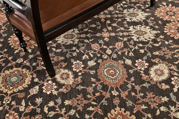 Natural Dye Transitional Rug - styled in room setting