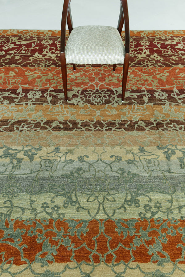 Natural Dye Contemporary Design Divine Collection - detailed border and fringe