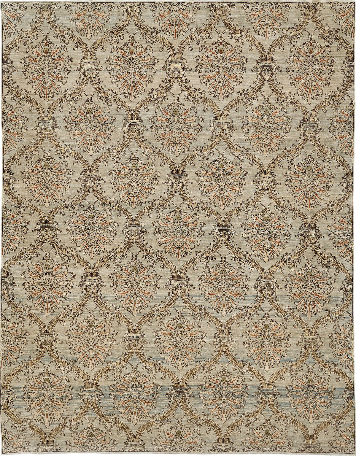 Natural Dye Transitional Design - one-of-a-kind handmade area rug
