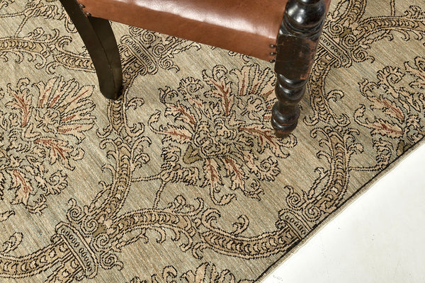 Natural Dye Transitional Design - detailed border and fringe