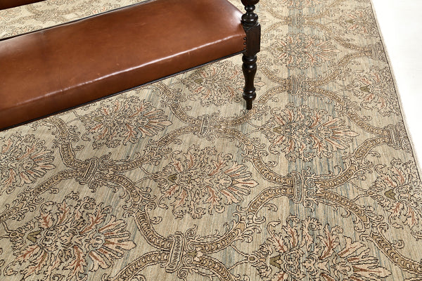 Natural Dye Transitional Design - close-up of weave texture and pile