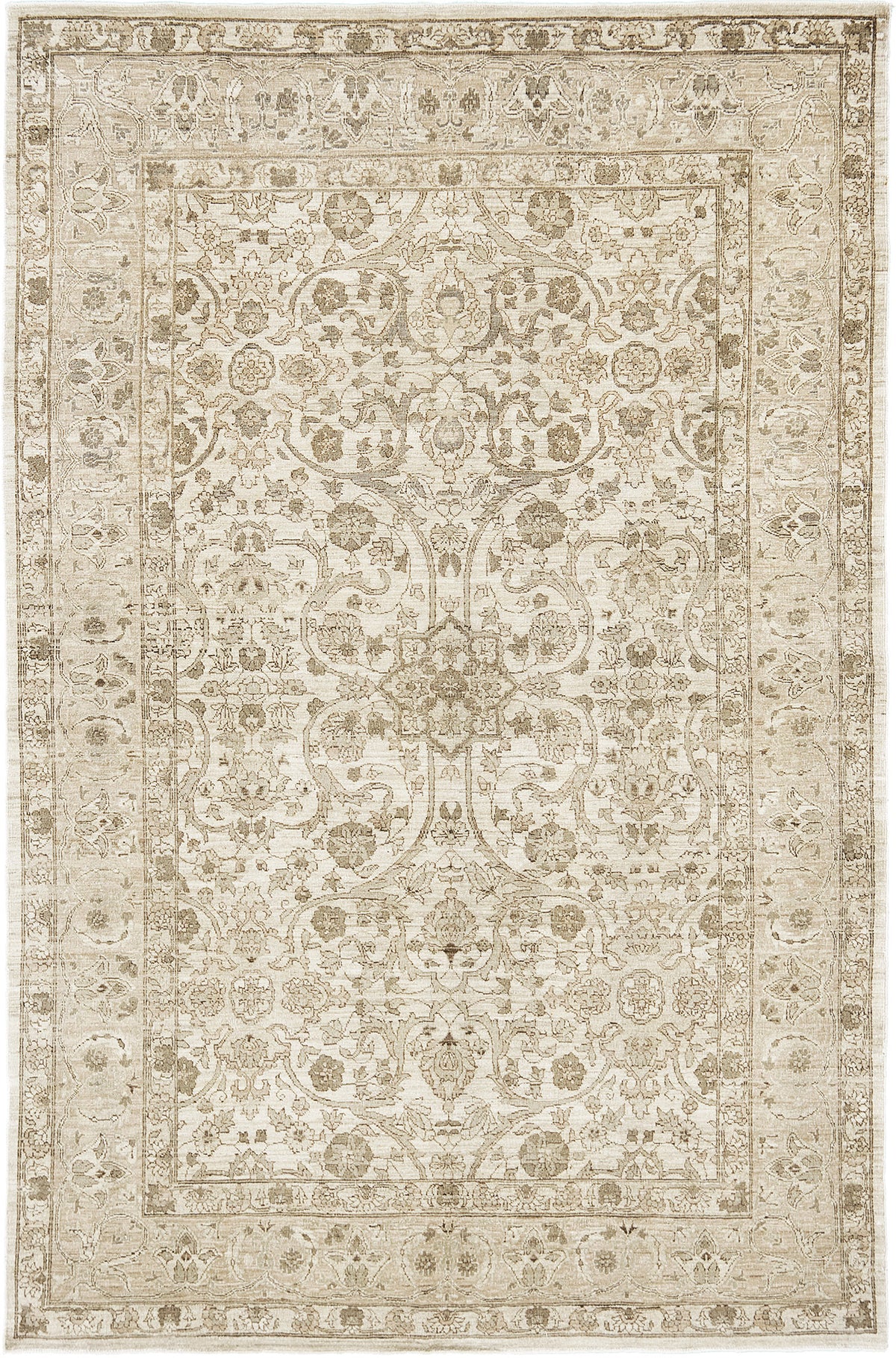 Vintage Style Tabriz Hadji Jallili Rug - one-of-a-kind handmade area rug