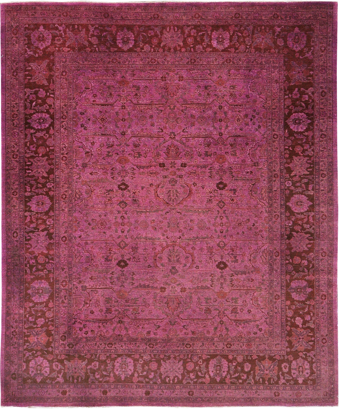 Overdyed Vintage Style Rug