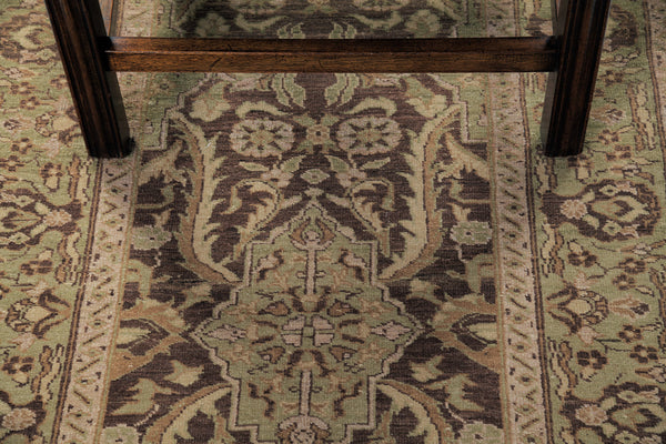 Natural Dye Sultanabad Design Runner Divine - narrow runner - overhead flat lay view [#2]