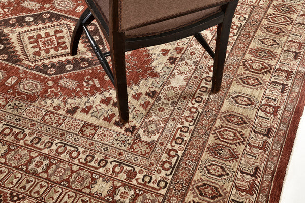 Divine Collection Gashgai Revival Rug - artisan revival weave - overhead flat lay view