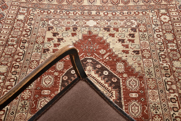 Divine Collection Gashgai Revival Rug - artisan revival weave - styled in room setting