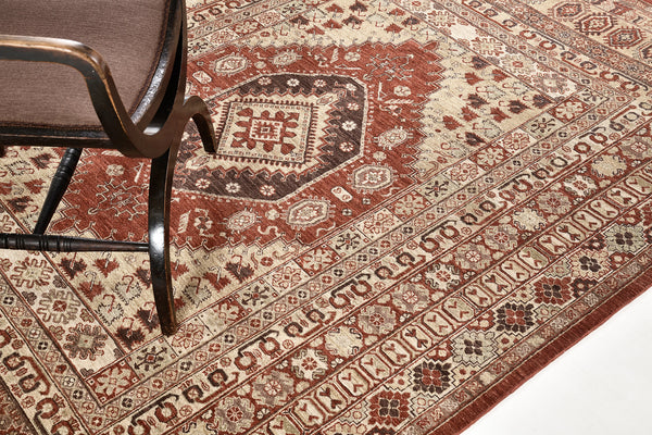 Divine Collection Gashgai Revival Rug - artisan revival weave - detailed border and fringe