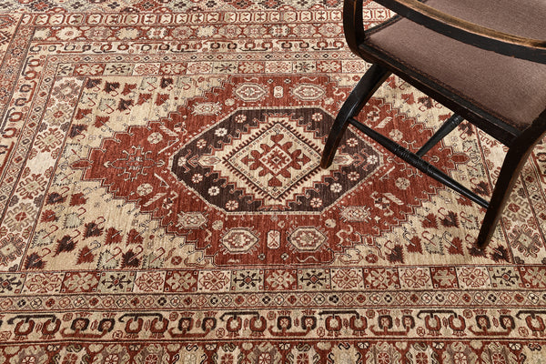 Divine Collection Gashgai Revival Rug - artisan revival weave - close-up of weave texture and pile