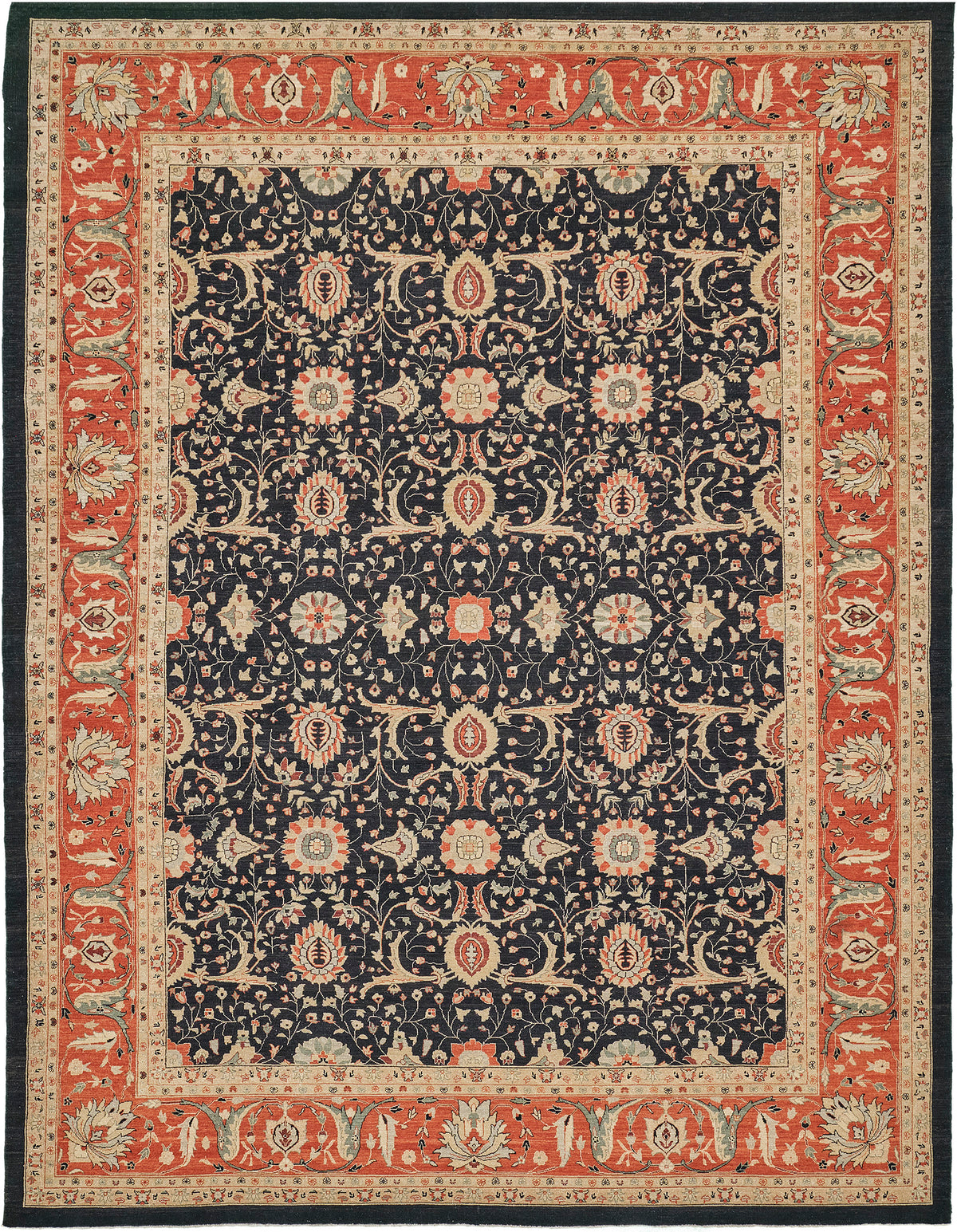 Natural Dye Sarouk Farahan Rug - one-of-a-kind handmade area rug