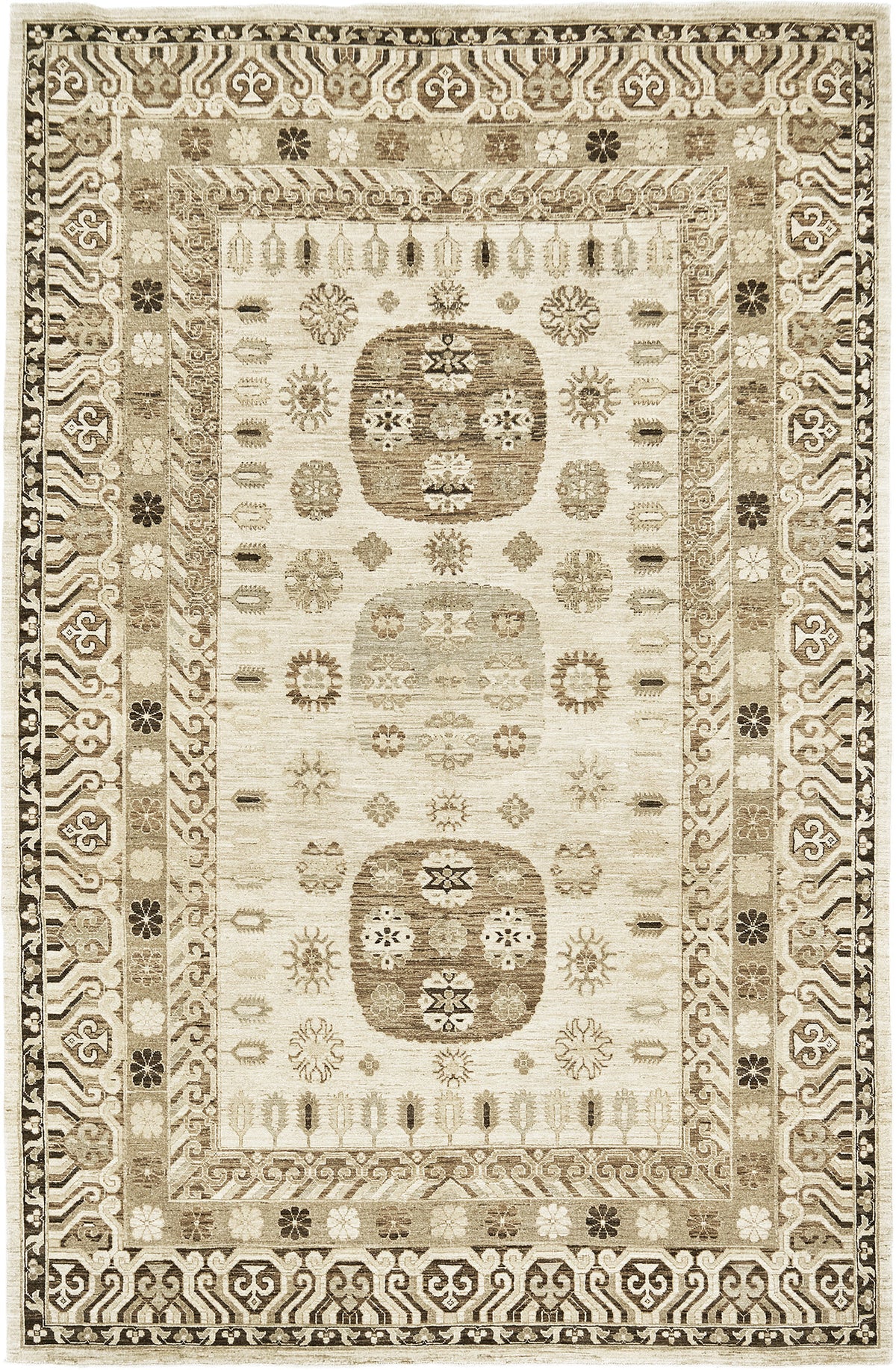 Natural Dye Khotan Revival Rug - East Turkestan Khotan - one-of-a-kind handmade area rug [#2]