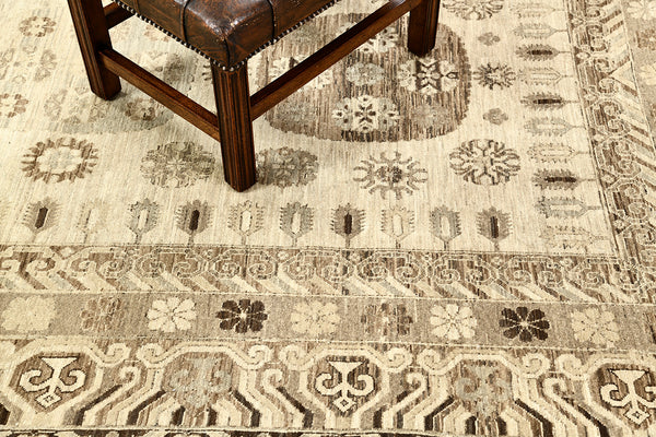 Natural Dye Khotan Revival Rug - East Turkestan Khotan - styled in room setting [#2]
