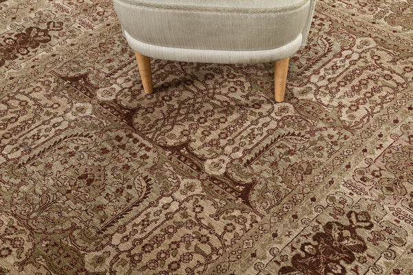 Natural Dye Lavar Kerman Design Bliss Collection - close-up of weave texture and pile