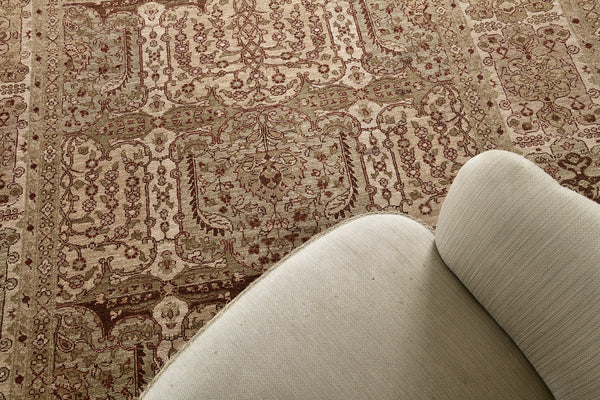 Natural Dye Lavar Kerman Design Bliss Collection - overhead flat lay view