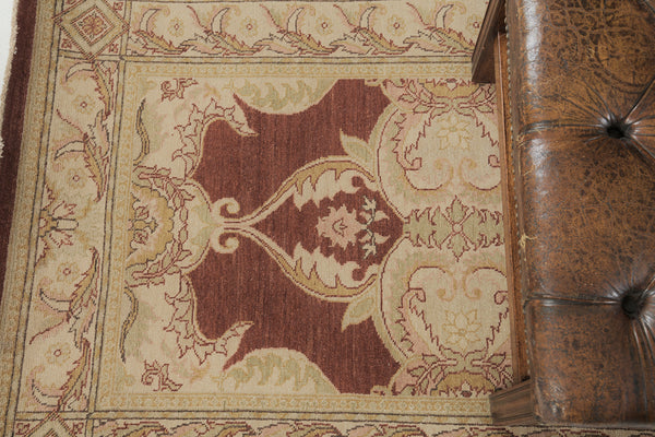 Natural Dye Arts & Crafts Design Rug Bliss Collection - detailed border and fringe