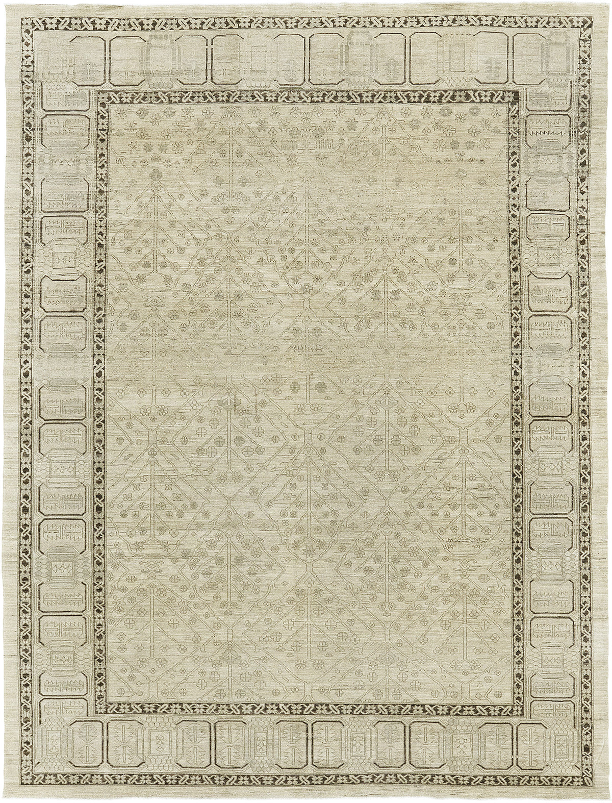 Vintage Style Mahal Revival Rug - artisan revival weave - one-of-a-kind handmade area rug [#6]