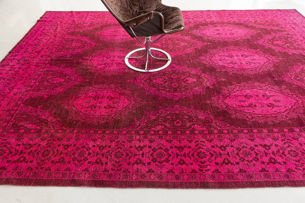 Vintage Style Overdye Collection Rug - overdyed vintage - styled in room setting